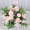 Decorative Flowers Wedding Table Centerpieces 40cm Artificial Flower Ball Rose Pompom Greenery Party Event Stage Road Lead Banquet Props