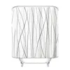 Shower Curtains Polyester Blue White Wholesale Light Luxury Abstract Geometric Print Curtain For Bathroom