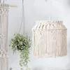 Tapestries Woven Lampshade Macrame Tapestry Hanging Lamp Decoration For Living Room Bohemian Home Decor Lantern Pendant