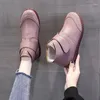 Lässige Schuhe Frauenstiefel 2024 Real Leder-Knöchelstiefel Dicke untere Plüsch Frauen Winter warme Schuh Mode coole Schuhe Größe 35-43