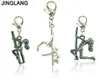 JINGLANG Charm With Lobster Clasp Dangle Retro Standing Pole Dancing Girls Pendants DIY Charms For Jewelry Making Accessories1808484