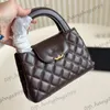 23K Womens Luxury Brand Top Hand Tote Vanity Clutch Sacs d'épalsine Classic Diamond Lattice Mandted Gold Challe Crossbody Handsbags Large Wallet Party Purse 20X12CM