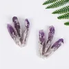 Decorative Figurines 1PC Natural Amethyst Quartz Cluster Crystal Wand Point Specimen Lucky Healing Stones And Crystals