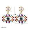 Pearl Alloy Colored Diamonds Earrings Stud Women's Super Sparkling Trendsetter Dinner Earrings Jewelry Wholesale Factory 2 colors #049