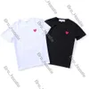 CDG moda męska gra designerka koszulka czerwona sercowa koszulka Commes Dasual Women koszule des odznaki Garcons High Quanlity Tshirts bawełniane hafty haftowe ponadwymiarowa koszulka 809