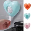 Storage Bottles Heart Shape Food Cover Plastic Wrap Rack Wall-mounted Box Punch-Free Dustproof