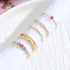 Wind Inlaid Colorful Alloy 5-piece Set Creative Fine Ring