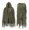 Conjuntos de caça Ghillie Suit Woodland 3D Disguise Uniforme CS Camuflagem criptografada Suits Set Set Tactical Tactical 19808216