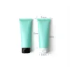 Storage Bottles 80g Blue Green Squeeze Bottle 80ml Refillable Cosmetics Container Body Cream Lotion Travel Package Empty Plastic Soft Tube