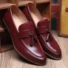 Casual Shoes Men's Wedding Dress Tassels Flat Footwear Slip On Loafers Man Leather Oxford For Men Zapatillas Hombre