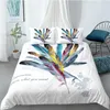 Bedding Sets 3D Duvet Cover Bag Pillow Cases Full Twin Single Double Size Feather Ornament Custom Design Bed Linens