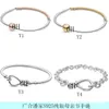 High Quality Designer Design Men's and Women's Bangle Silver S925 Bracelet Beads Eternal Symbol Mothers Day Gold and Plated