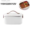 Bento Boxen 220 V/12 V Elektrische Lunchbox Autoheizung Tragbarer Bento Box Edelstahl Heatin Wärmedämmung Wasserfreies Lunchbox 1.8L L49