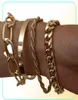 4pcSset hip hop chunky épais miami Curb bracelets cubains bracelets punk metal ed corde chain bracelet bijoux dons2074709