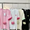 Tops Luxuskleidung Frau T-Shirt Ces Shirts Ärmel CEIRE CANDY VERPRÜFUNG LOOSES Kurzarm T-Shirt mit Tasche