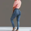 Женские джинсы Ladies Slim Elastic Tassel Belt High талия кружевные джинсовые брюки.