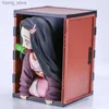 Actie speelgoedcijfers 22cm Demon Slayer Kamado Nezuko Figuur Popcorn Box Kawaii PVC Model Dollerrandapparatuur Kleine figuren Manga Anime Action Gift Toys Y240415