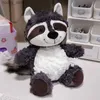 Pluszowe lalki 5 size Fox Grey Slothon Raccoon Plush Toy Baby Załokuj lalka Huggble Dold Kids Birthday Gift Kawaii Pchane zwierzę zwierząt wystrój Y240415