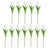 Dekorativa blommor 12 datorer Fake Home Tulips Dekor Prorn inomhus blomma sovrum vit emulering brud