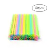 Boire des pailles jetables à boissons multicolores de paille 50pcs 20cm de bar à la maison