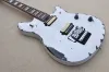 Pinnar White Relic Body Electric Guitar med 2H pickups, Rosewood Fretboard, Chrome Hardware, Ge anpassade tjänster