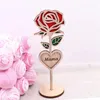 Fleurs décoratives en bois maman rose maman cadeaux pour elle et les roses de mère 1 pcs