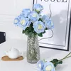 Fleurs décoratives Bleu artificiel Rose d'anniversaire de vacances Gift Room Couple de mariage Party de mariage DIY DÉCOR