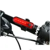 Luci di bici Bicchiera in ciclismo Luce in ciclo LED LED USB Ricarica ricaricabile posteriore MTB SICUREZZA AVVERTENZA DISEGNAZIONE DI GRANDE SPORTICI ALLE SPIETTICI
