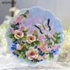 Decorative Figurines 1 Pc Ceramics Plate Decoration Home Accessories Daily Gift Giving Kitchen Utensils Embossed Flowers Butterfly