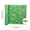 Decorative Flowers Garden Privacy Fence Artificial Leaf Screen Realistic Green Heatproof Balcony Hedges For Home