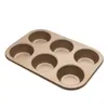 Non-stick beläggning bakplattor cupcake muffin cup baksida panna hemisfärisk choklad kex diy mögel kök bakmaterial bh8520 ff