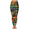 Pantalones activos Coloridos Leggings de Stijl en la ciudad Fitness Yoga Palabos de elástica de la cintura Alta Legging de diseño de diseño de estiramiento