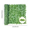 Decorative Flowers Garden Privacy Fence Artificial Leaf Screen Realistic Green Heatproof Balcony Hedges For Home