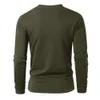 Men's V-neck Long Sleeved T-shirt, Men's Pure Cotton Base Shirt, T-shirt, Men's Top T-shirt