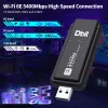 カードDBIT WIFIアダプターAX5400 USBネットワークカードWIFI 6E Triband Dongle for PCデスクトップラップトップWindows11ドライバー無料