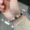 Instagram Xinjiang Shetai Gold Seda Violet Jade Jade Medula Crystal Bracelet Jóias Handchain Feminino