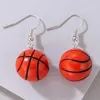 Brincos de Moda Moda Round Round Round 3D Basketball Mulheres Drop Earring Ornament Boutique Birthday Gift for Girls