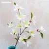 Dekorativa blommor 88 cm Silk Flower Azaleas Magnolia Artificial Bouquet 11 Heads For Wedding Home DIY Vintage Decoration Fake