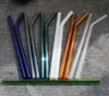 Glass Straws Reusable Straw clear colored bent straight straw 18cm8mm for For Smoothies Tea Juice Water Essential Oils9293848