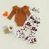 Kleidungsstücke Infant Born Baby Girl Frühling Herbst Kleidung Solid Long Sleeve Spitze Ruffen Jumpsuit