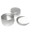 Bouteilles de rangement 50pcs Boîte en aluminium rond étain 60 ml 80 ml Vis Top de couvercle de la barbe