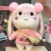 Pluche poppen creatief kawaii soft jurk rabbit pluche knuffel speelgoed poppen room decoratie speelgoed schattig baby kinderen vriendin verjaardag cadeau y240415