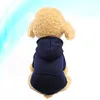 Abbigliamento per cani Pet Calcio Cucciolo Cucciolo Abbigliamento da tasca per clima freddo Customes per inverno autunno (taglia L Navy)
