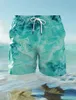 Shorts masculins 2024 Board Swim Trunks Imprimé Gradient de mer rapide Dry Short Holiday Beach Hawaiian Casual 4 Micro-élastique