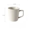 Mugs Simple High Capacity Household Pratical Water Cup Ceramics Kitchen Solid Universal Striped Decoration Eco Friendly