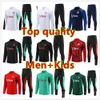 2024 2025 Soccer -Trailsuits Männer Fußballtraining Anzug 23 24 25 Zug Rashford Mount Mainoo Arnold B. Fernandes Garnacho Hojlund Jacket Kit Männer und Kinder Überlieferung 99