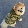 Hundkläder kamouflage tryckt husdjurskläder hoodie varm tröja tröja pullover cool valp mode kappa jacka
