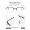 Lunettes de soleil Frames de style japonais Titane et combinaison d'acétate Cadre carré pour hommes femmes lunettes optiques Eyevan Même conception Foster