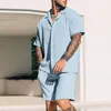 MENS DUE PEZZI SET SET CHE SHEEVE SCHITTUTTI CAMPILE E SHOTTH SHOACH STHEY SUSSE MUSI ABBIGLIAMENTO SSUMMENTO STREETTORIO 240410