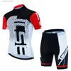 Jersey de cyclisme set 2023 BICYCS Jersey Cycling Set Mtb Mens Cycling Maillot Summer Cyc T-shirt Bib Shorts Suit Triathlon Verti Mountor Vêtements L48